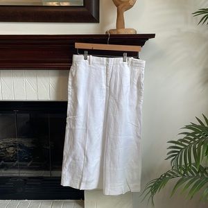J. Crew Gazebo Wide Leg Linen Pants in White 8 A3